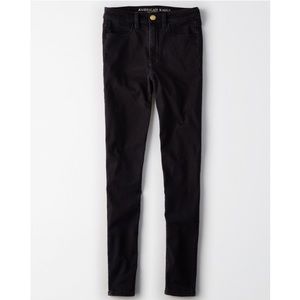 American Eagle Black Super High Waisted Jeans NWOT